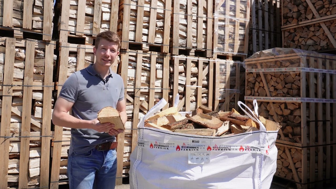 Berken haardhout 1 kuub Bigbag | Natuurlijk gedroogd - Haardhout-Fabriek
